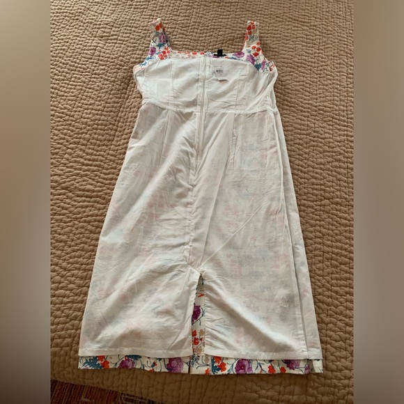 Ann Taylor Sheath Dress NWT Floral Red, Turquoise, Purple Flowers Lined Cotton - Picture 11 of 11